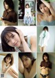 A collage of photos of a woman in various poses.